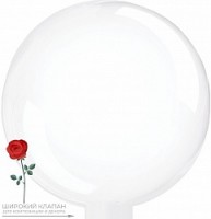 Fa (18"/46 см) Сфера 3D, Deco Bubble, Wide Tail, Прозрачный, Кристалл, 1 шт.