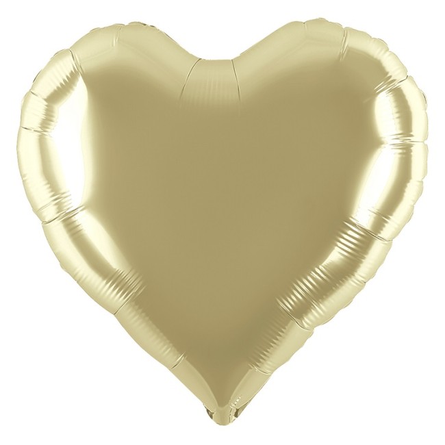 Fa (5''/13 см) Микро-сердце с клапаном, Белое золото, Металлик, 5 шт.