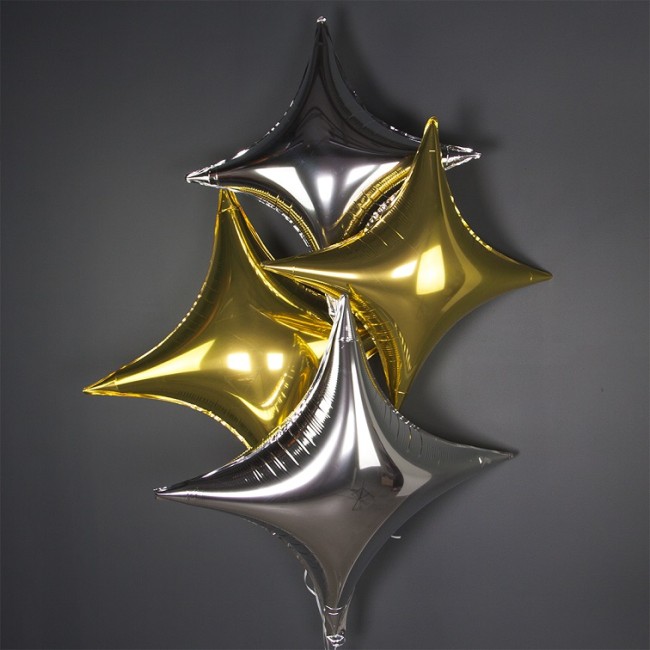 Ag (37''/94 см) Звезда, 4х-конечная, Сириус, Золото, 1 шт. в уп.