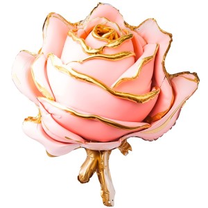 Вз (28''/71 см) ФИГУРА GLAM Роза объемная розовая, 1 шт.
