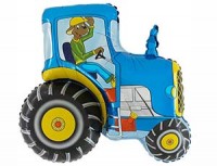Gr (29"/73 см) ФИГУРА Трактор синий, 1 шт.