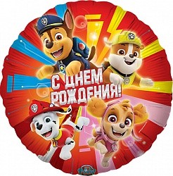 Fa (18''/46 см) Круг, Щенячий Патруль, Дружная команда, Красный, 1 шт. в упак.