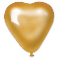 Gm (10'') /Сердце, Металлик Золотое