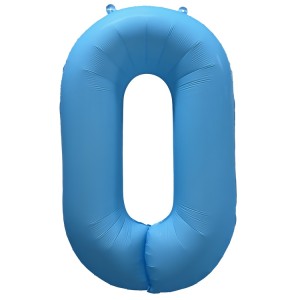 Вз (40''/102 см) Цифра 0, Неон Blue, 1 шт. в уп.