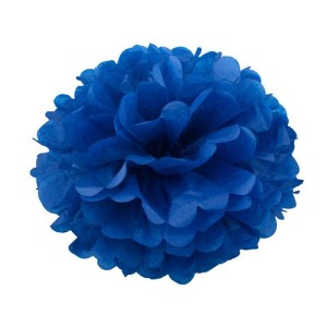 Бумажный Помпон Темно-синий 40 см