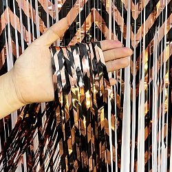 Занавес Дождик Зигзаги, Розовое Золото, Металлик, 100*200 см, 1 шт. Занавес Дождик Зигзаги, Розовое Золото, Металлик, 100*200 см, 1 шт.