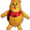Fm (33''/84см) /Медвежонок с красным шарфом, Желтый, 1 шт.
