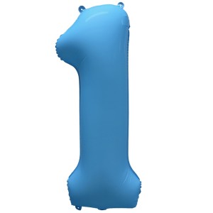 Вз (40''/102 см) Цифра 1, Неон Blue, 1 шт. в уп.