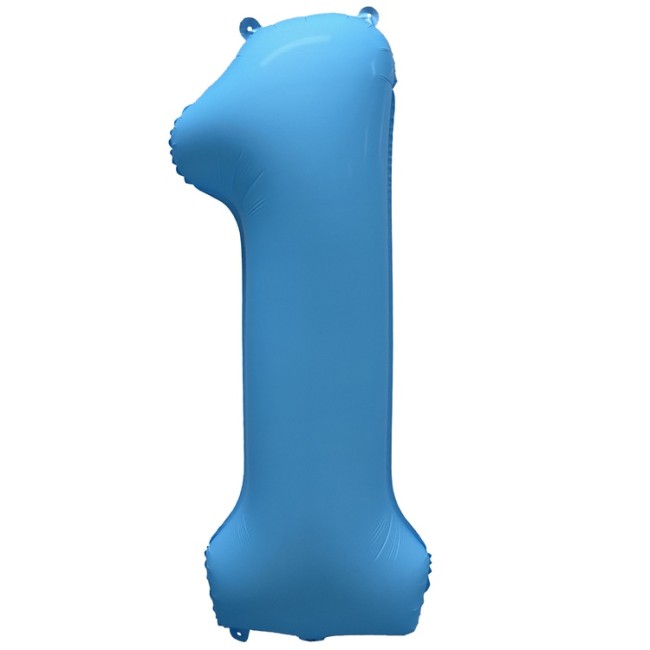 Вз (40''/102 см) Цифра 1, Неон Blue, 1 шт. в уп.