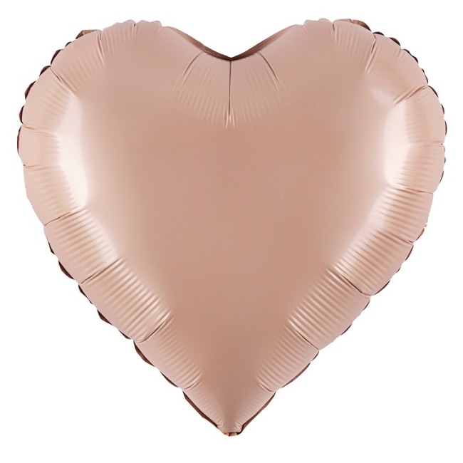 Fa (5''/13 см) Микро-сердце с клапаном, Карамель, Сатин, 5 шт.