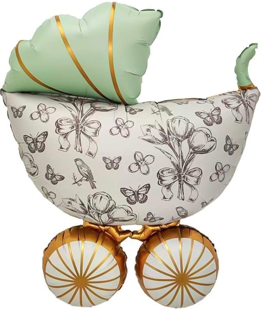 Fa (36''/91 см) Фигура, Коляска Ретро, Сатин, 1 шт.