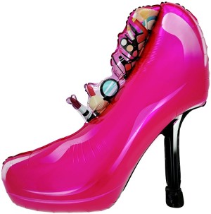 Fa (31''/79 см) Фигура, Туфелька, Розовый, 1 шт.
