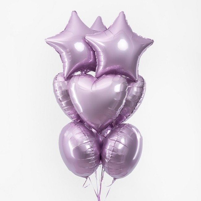 Fm (18''/46 см) СЕРДЦЕ Сатин Lilac, 1 шт.