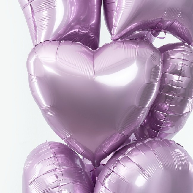 Fm (18''/46 см) СЕРДЦЕ Сатин Lilac, 1 шт.