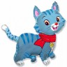 Fm (37''/94 см) /Кошечка с шарфом голубая, 1 шт.
