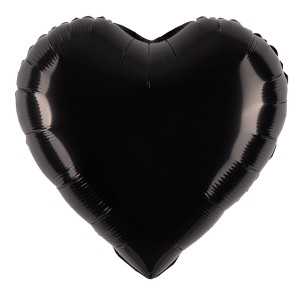Fa (5''/13 см) Микро-сердце с клапаном, Черный, 5 шт.