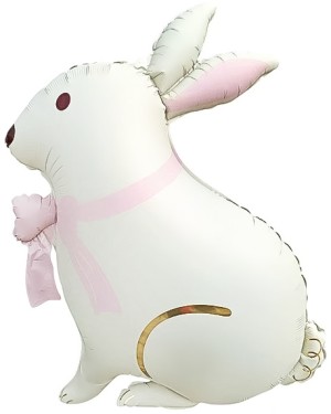 Fa (33''/84 см) Фигура, Зайка с розовым бантиком, Сатин, 1 шт.