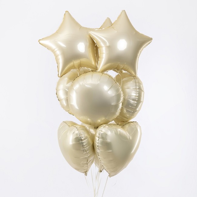 Fm (18''/46 см) СЕРДЦЕ Сатин Gold, 1 шт.