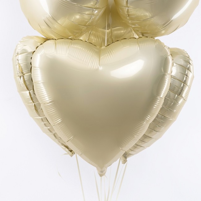 Fm (18''/46 см) СЕРДЦЕ Сатин Gold, 1 шт.