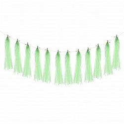 Гирлянда Тассел, Зеленый, 35*12 см, 12 листов. Гирлянда Тассел, Зеленый, 35*12 см, 12 листов.