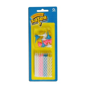 Свечи д/торта с подст 6см 24шт/A