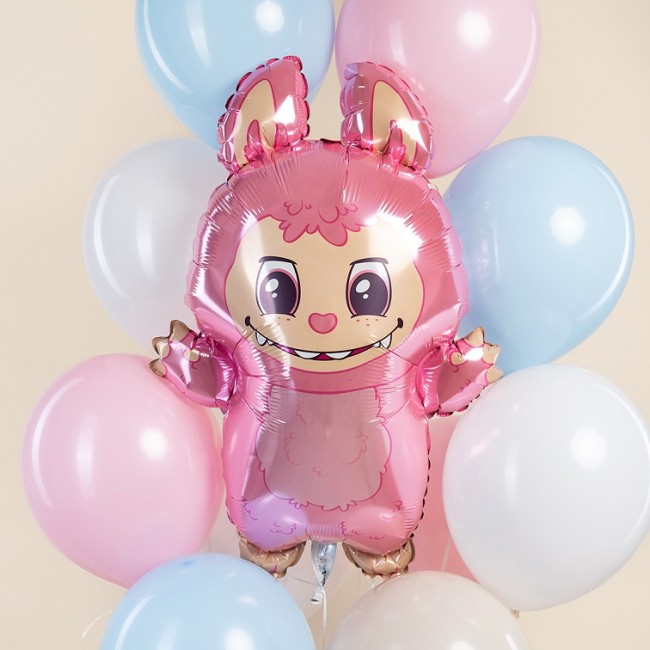 Gr (26''/66 см) Фигура, Плюшевый эльф, Розовый, 1 шт.