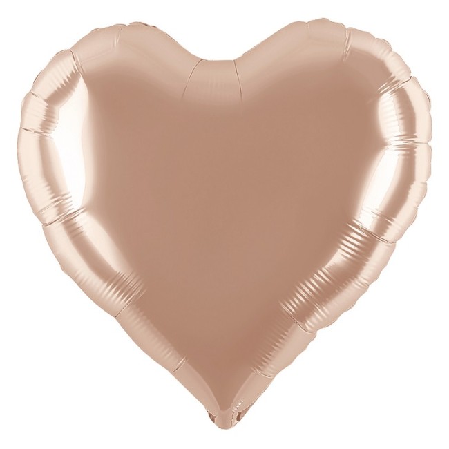 Fa (5''/13 см) Микро-сердце с клапаном, Шампань, Металлик, 5 шт.