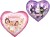 Fa (18''/46 см) Сердце, Блоки, Любимая игра, Розовый/Сиреневый, 1 шт. в уп.