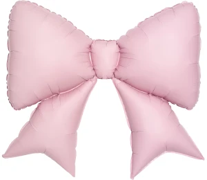 Ag (39''/99 см) Фигура, Бант, Зефирный, 1 шт. в уп.