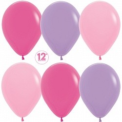 Sp (12&quot;/30 см) Ассорти для девочки (009, 012, 050), пастель, (50 шт.)