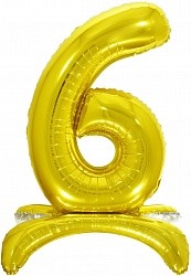 Fa (32''/81 см) Цифра, 6 на подставке, Золото, 1 шт.