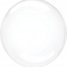 Fa (22"/56 см) Сфера 3D, Deco Bubble, Прозрачный, Кристалл, 1 шт.