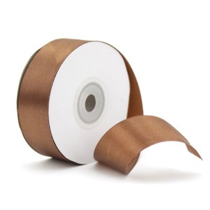 Лента Атлас Шоколадный,  1,2 см * 22,85 м