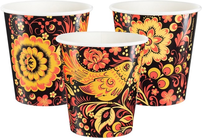 Стаканы (250 мл) Хохлома, 6 шт.