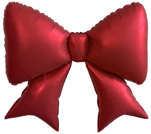 Ag (39''/99 см) Фигура, Бант, Красный, Сатин, 1 шт. в уп.