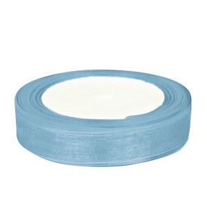 Лента органза (2,5 см*22,85 м) Голубой, 1 шт.