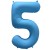 Вз (40''/102 см) Цифра 5, Неон Blue, 1 шт. в уп.
