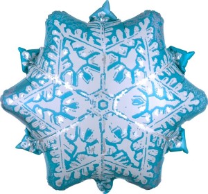 Fa (14''/36 см) Мини-фигура с клапаном, Снежинка, Голубой, 5 шт. в уп..