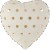 Fa (18''/46 см) Сердце, Золотой горошек, Кремовый, 1 шт.