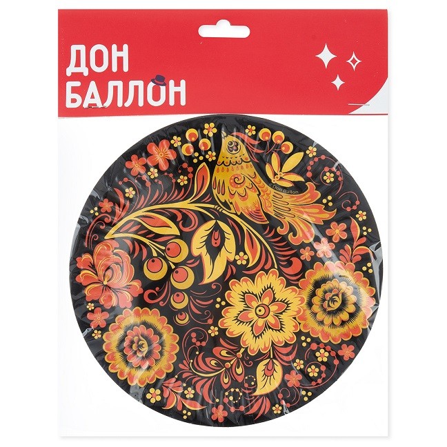 Тарелки (7''/18 см) Хохлома, 6 шт.