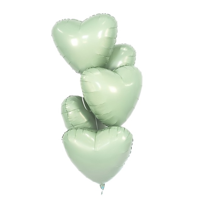 Ag (18''/46 см) Сердце, Олива, 1 шт.