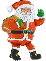 Fm (14"/36 см) Мини-фигура, Дед мороз с мешком, Красный, 5 шт.