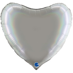 Gr (36''/91 см) Сердце, Серебро, Голография, 1 шт. в уп. Gr (36''/91 см) Сердце, Серебро, Голография, 1 шт. в уп.