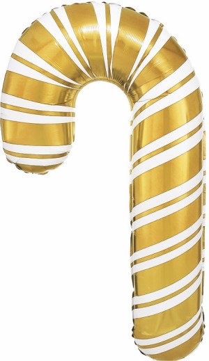 Fa (17''/43 см) Мини-фигура с клапаном, Леденец трость, Золото, 5 шт. в уп.