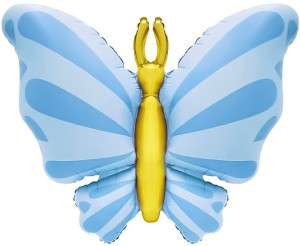 Fa (34''/86 см) Фигура, Изящная бабочка, Голубой, Сатин, 1 шт.