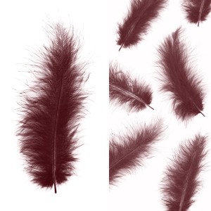 Перья, Премиум, Бургундия, 12-15 см, 30 шт.