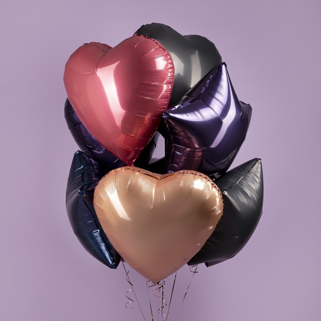 Ag (30''/76 см) Сердце, Кармин, 1 шт. в уп.