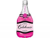 Ql (40''/100см) Бутылка шампанского розовая, 1 шт.