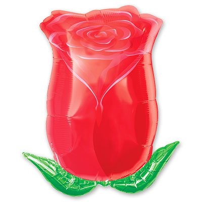 Аn (25"/64 см) ФИГУРА/S50 Роза бутон красный, 1 шт.