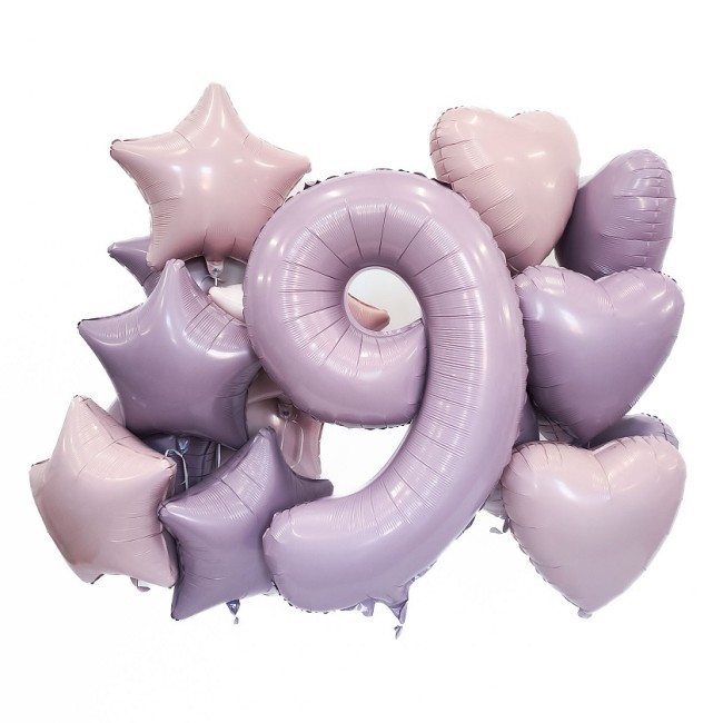 Ag (18''/46 см) Сердце, Орхидея, 1 шт.